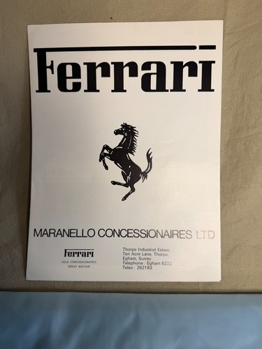 Ferrari range brochure 1977 - brochure,
