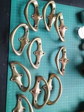 Edwardian Solid Brass Drawer Pull Handle Old Sash Lift  4 1/4"Wide Antique 108mm