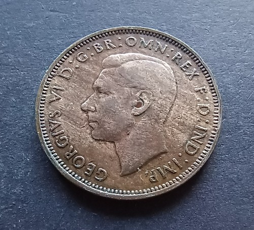 1943 half penny king george - half,
