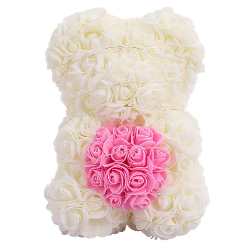 25cm rose flower teddy - 25cm,