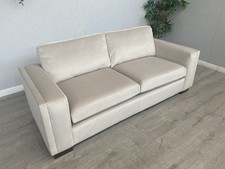 Very Home MAISON Velvet Fabric 3 Seater Sofa, Natural - RRP £1,199