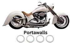 Motorbike Portawall Tyre Front SLIM 2X 16''- Back SLIM 2X 15'' White wall trims