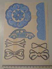 Assorted Mix Of Craft Dies - Doily, Bows & Car - Inc. Marianne Dies