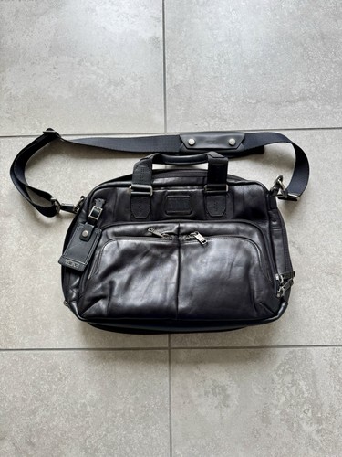 Tumi black leather - tumi, expandable