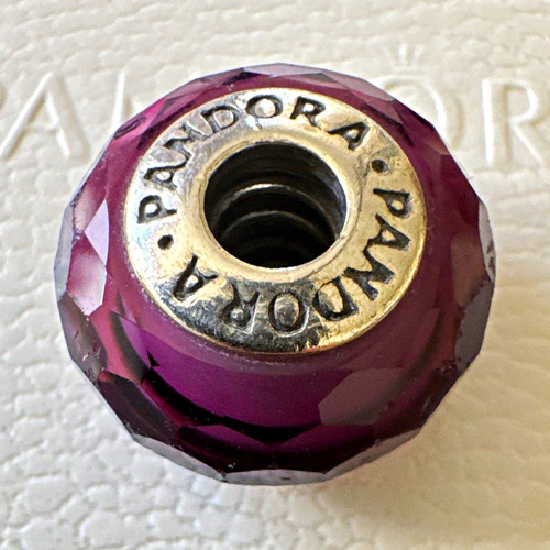 Pandora purple faceted murano - pandora,