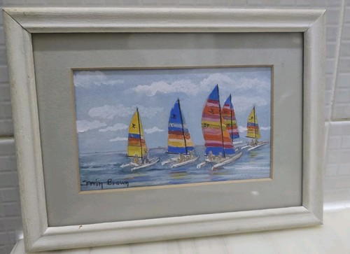 Vintage sailboat watercolor - vintage,