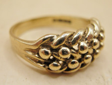 Vintage 9k Hallmarked Gold Keeper Ring - Size K
