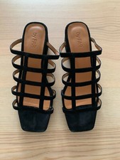 By Far Suede Sandals Black