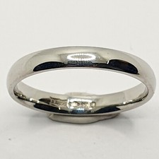Plain Platinum 2.85mm  Wedding Band Ring Size M Full English Hallmarked