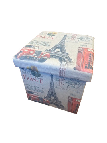 Textile foldable ottoman - textile,