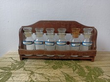Vintage Wood Spice Rack with 6