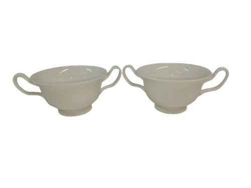 Pair wedgwood bone china white - bone,