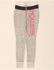 HOLLISTER Womens California Tracksuit Trousers Joggers UK 6 XS  Grey CF05