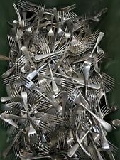 DESSERT FORKS x 6 SILVER PLATE OLD ENGLISH CUTLERY RANDOM 6 1/2-7”