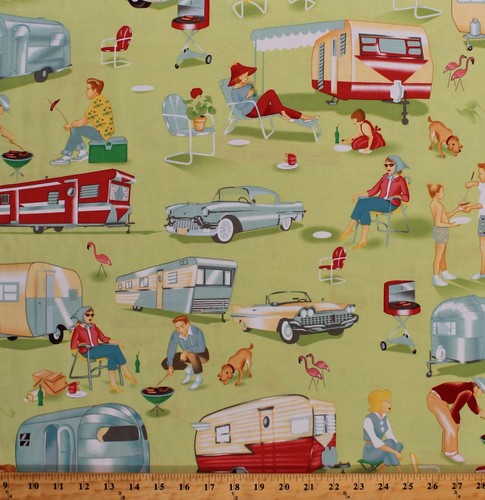 Camping retro campers - retro, trailers