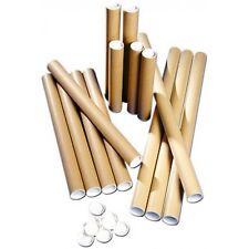 Postal Tubes - Extra Strong Quality Cardboard A4 A3 A2 A1 A0 + Plastic End Caps