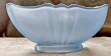 Vintage Frosted Blue Art Deco