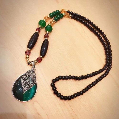 Boho ethnic long pendant - boho,