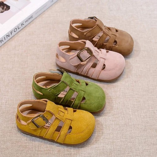 Kids suede sandals - suede, girls