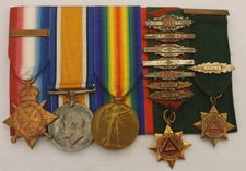 Ww1 1914 Mons Star Trio Group R.H.A. With Drivers Awards