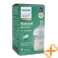 PHILIPS AVENT Baby Feeding Glass Bottle "Natural" 120ml Breast-Shaped Teats