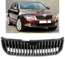 Fits Skoda Superb 2008-2013 Main Centre Front Bumper Grille All Chromed Hatch
