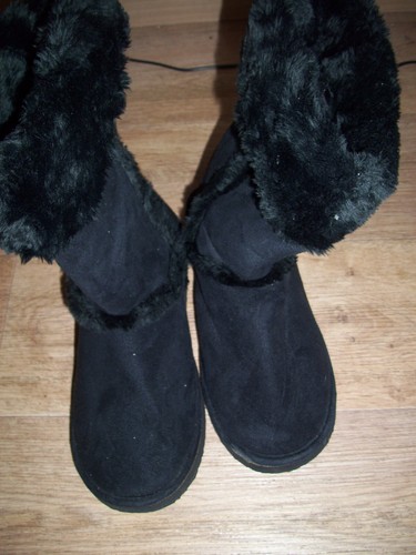 Women black faux - black,