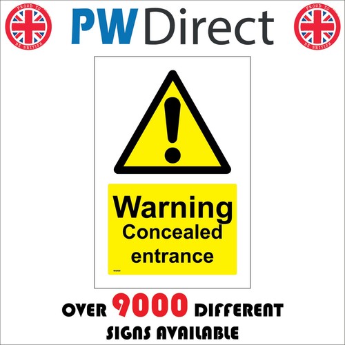 Sign warning concealed - sign,