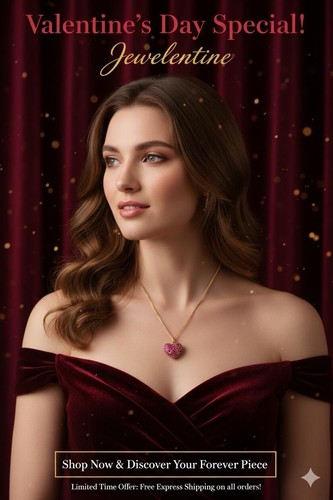 Valentine ruby heart pendent - valentine,