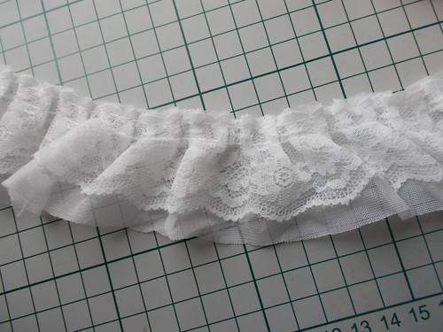 Lace over pleat gathered - lace,