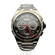 NEW BOSS SUPERNOVA 1513361 STAINLESS STEEL GREY & RED MENS WATCH