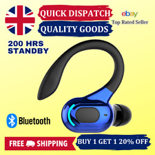 Bluetooth 5.0 Wireless Earpiece Headphones Earbuds Handsfree Headset with Mic UK