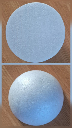 Polystyrene half sphere - half-sphere, balls