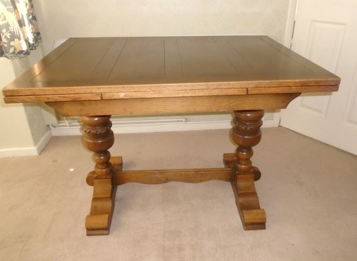 Vintage oak extending drawleaf - oak,