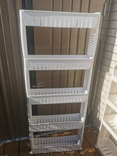 5 Tier Slim Kitchen Salon Storage Trolley Cart Rack Tray Shelf Rolling Wheel