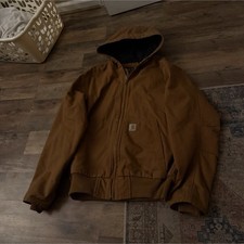 Carhartt Brown Hooded Bomber