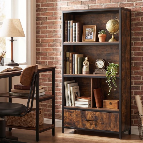 Tier bookshelf industrial - 5-tier,