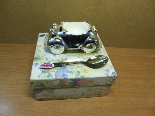 Silver plated noddy - noddy, egg