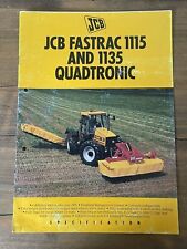 JCB FASTRAC 115 & 1135 QUADTRONIC - BROCHURE / SPECIFICATIONS SALES - UK MARKET