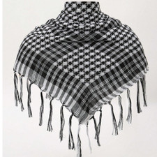 SOFT COTTON SHEMAGH SCARF ARAB KEFFIYEH MILITARY DESERT HEAD NECK WRAP MASK UK  