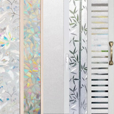 Bubble Free White Frosted Window Film Etched Privacy Glass Vinyl Bathroom PVC 5M