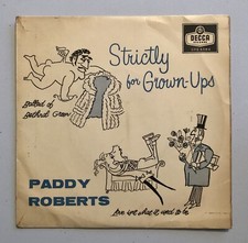 PADDY ROBERTS Strictly For Grown Ups EP 7" 45rpm UK PS Round-Centre EX/EX
