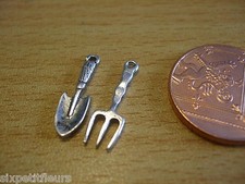 Dolls house tools spade & fork