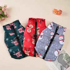 Christmas Dog Coat Deer Print