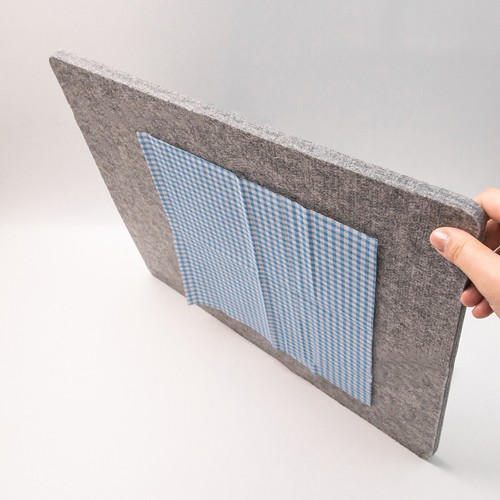 Grey wool ironing mat for - wool,