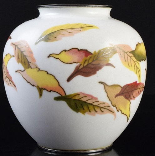 Cloisonne vase silver stamp - vase,