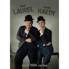Laurel And Hardy A3 Calendar 2026 - Entertainment - Month To View