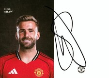 Luke Shaw Signed Manchester United New 25/26 Original Club Card Autograph COA