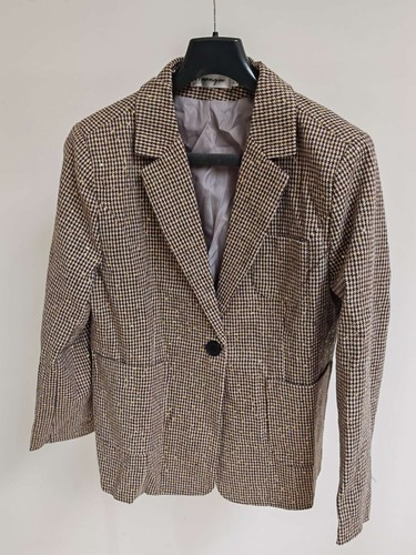 Houndstooth sequin blazer - houndstooth,