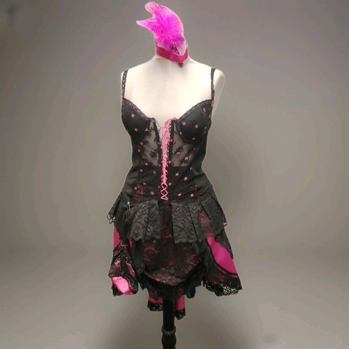 Pink black saloon - pink, girl
